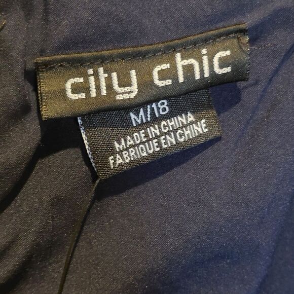 City Chic DRESS SO CROCHET Eyelet Dress Lined MINI size 18 Adjustable Straps NWT - Picture 9 of 10